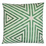 Modern and elegant green and white outdoor cushion cover