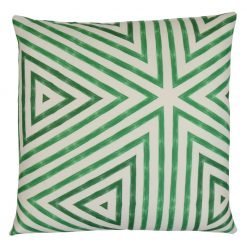 Modern and elegant green and white outdoor cushion cover