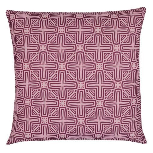 Image of pink outdoor cushion cover in 45cm x 45cm size