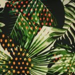 Photo of jungle themed cushion cover made of UV and water resistant fabric