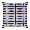Boho inspired cushion cover in blue and white colour