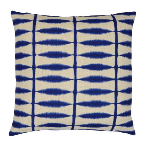 Boho inspired cushion cover in blue and white colour