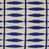 Close up of 45cm x 45cm Boho inspired cushion cover in blue and white colours