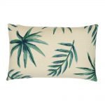 Floral inspired rectangular cushion cover made of cotton linen material
