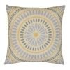 Boho inspired square cushion cover in yellow and blue colours