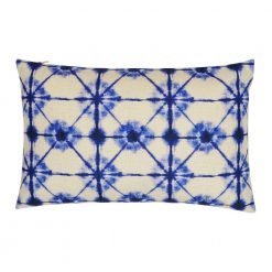 Elegant Mandala cushion cover in Hamptons inspired blue and white colours