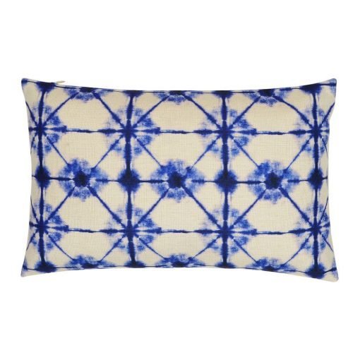 Elegant Mandala cushion cover in Hamptons inspired blue and white colours