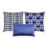 Elegant tie-dye pattern cushion covers in cotton linen and velvet fabric