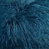 Add deep blue to your area with the Prussian blue rectangular fur cushion cover