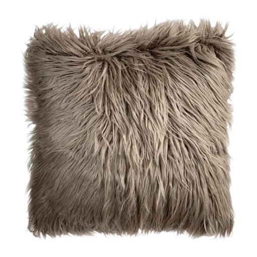 Light mink fur cushion cover that will add texture to your minimalist area