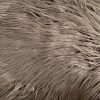Neutral yet elegant rectangular fur cushion in light mink colour