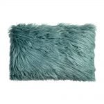 Beautiful rectangular cushion fur cover in duck egg blue colour