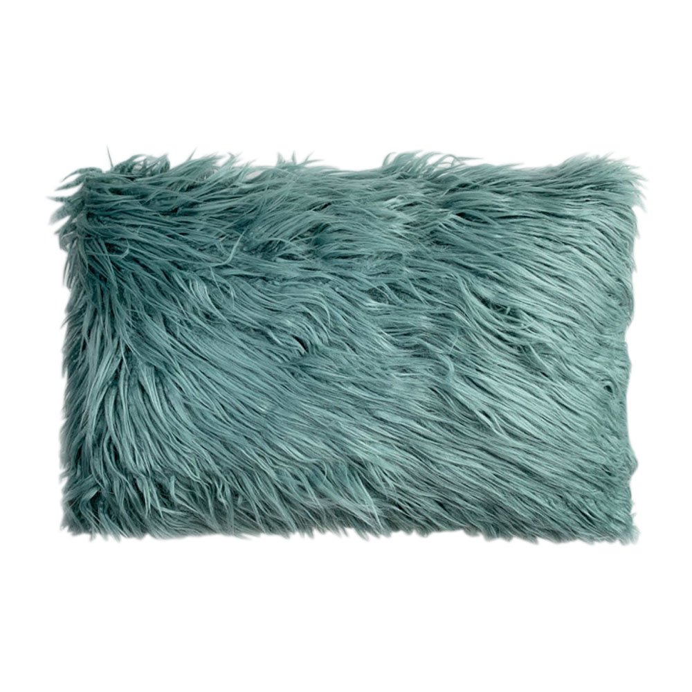 Duck egg blue fluffy cushions 2025