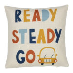 Cute and colourful cushion cover with car theme