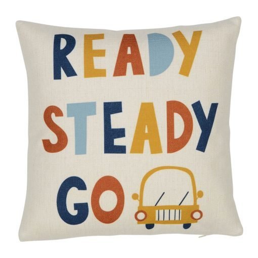 Cute and colourful cushion cover with car theme