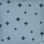 Close up photo of blue kids cushion cover with star crosses