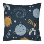 Photo of kids cushion cover with stars and planets