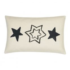 Rectangular cushion cover with three stars