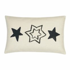 Rectangular cushion cover with three stars