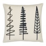 Minimalist Christmas cushion cover in black and white colours