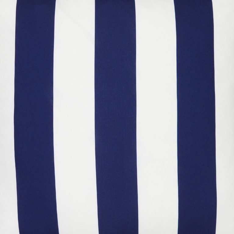 Byron Striped Waterproof Navy Large Outdoor Cushion Cover - 55cm X 55cm
