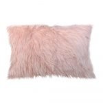 Image of a fluffy light pink rectangular contemporary cushion cover