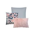 Photo of teal and pink 3 piece cushion set