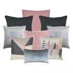 Photo of 9 cushion cover collection in colours of grey and pink