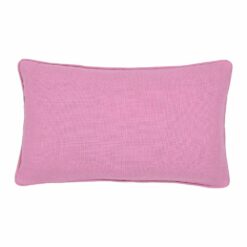 Blush pink rectangular pillow in polyester fabric