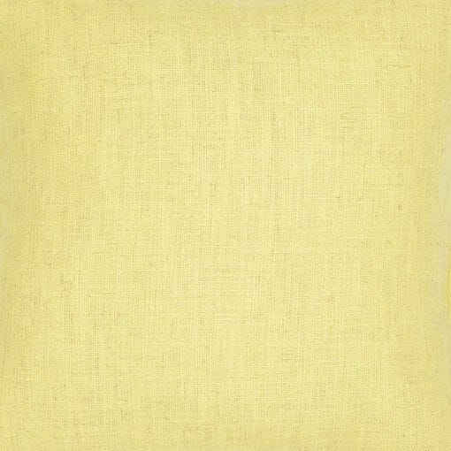 45cm square cushion cover in bright lemon yellow colour