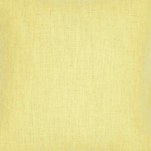 45cm square cushion cover in bright lemon yellow colour
