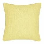 45cm square cushion cover in bright lemon yellow colour