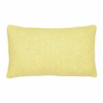 Lemon yellow polyester cushion in 30cm x 50cm size