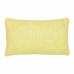 Lemon yellow polyester cushion in 30cm x 50cm size