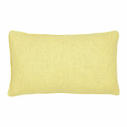 Lemon yellow polyester cushion in 30cm x 50cm size