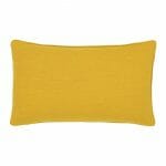 Mustard rectangular polyester pillow