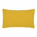 Mustard rectangular polyester pillow