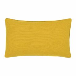 Mustard rectangular polyester pillow