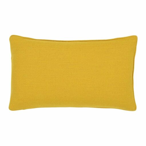 Mustard rectangular polyester pillow