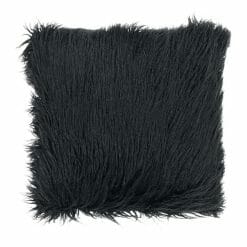45cm black faux fur cushion cover
