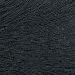 30cm x 50cm rectangular black faux fur pillow
