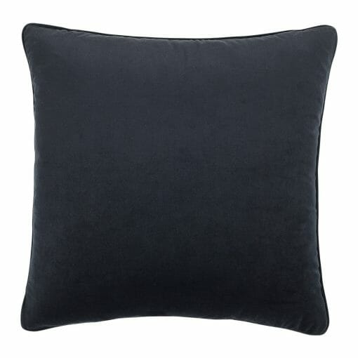 Black rectangular velvet pillow