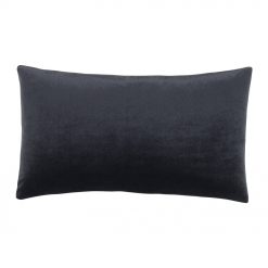30cm x 50cm black velvet linen cushion