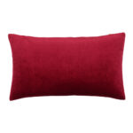 30cm x 50cm burgundy red velvet linen cushion