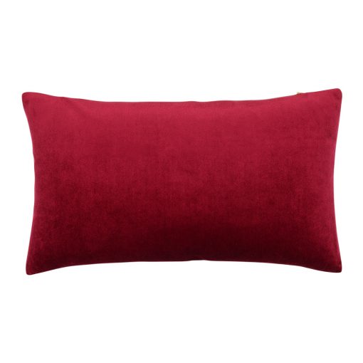 30cm x 50cm burgundy red velvet linen cushion