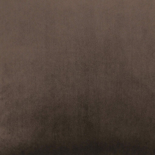 55cm square cushion cover in dark chocolate brown velvet fabric