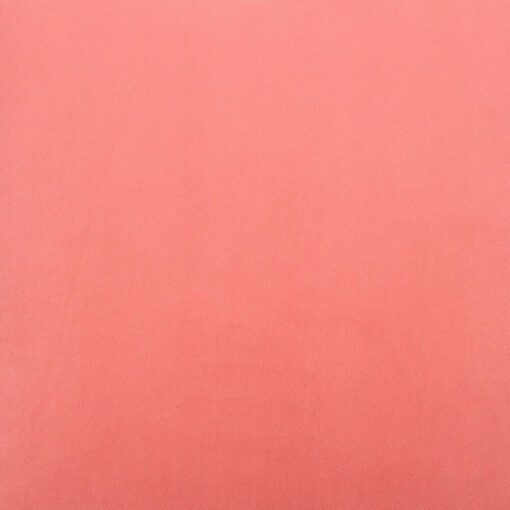 Large square coral orange velvet cushion