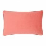 30cm x 50cm coral orange velvet cushion