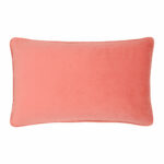 30cm x 50cm coral orange velvet cushion