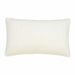 Cream rectangular pillow in velvet fabric